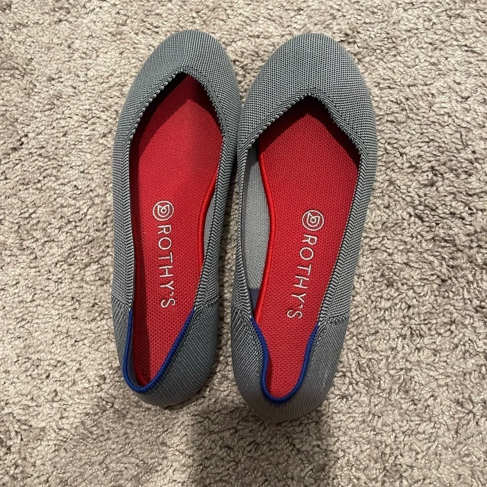Rothy's // Gray Blue Women's Flats - Picture 1 of 7